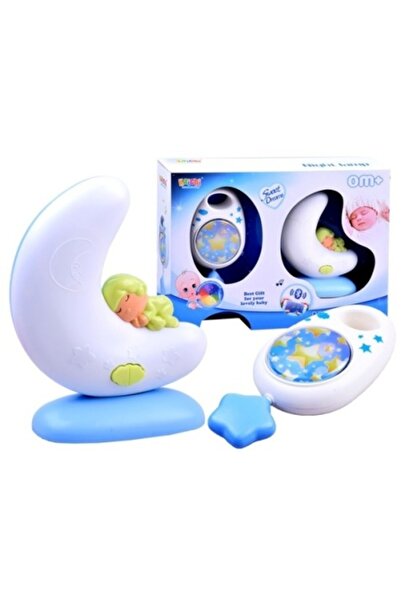 Jokomisiada Комплект нощна лампа и музикална кутия, за детската стая, полумесец