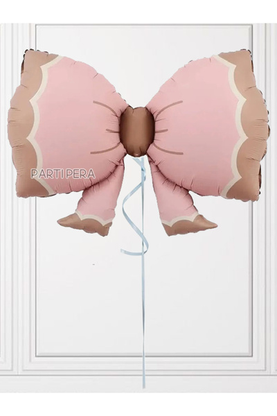 parti pera Retro Pembe Fiyonk Folyo Balon 92*58 cm