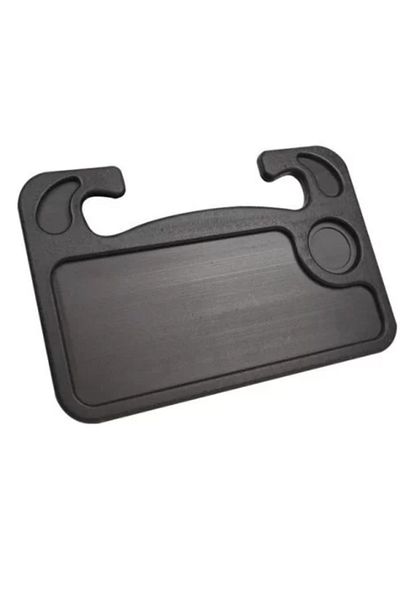 OEM Tavă multifuncțională portabilă cu 2 suprafețe pentru scaun auto sau volan, neagră, 42 x 28 x 2 cm