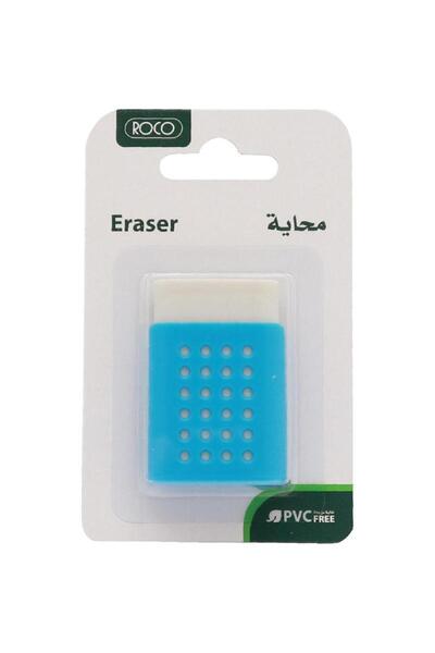 Roco ممحاة مطاطية منقطة - لون أزرق بلمسة نهائية ناعمة لمسح قلم الرصاص بشكل نظيف