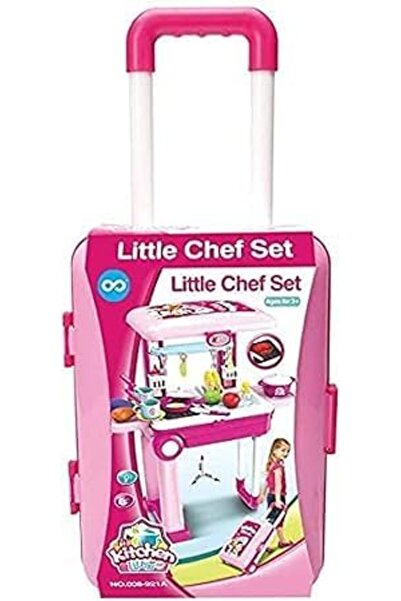 SUKILO مجموعة ألعاب المطبخ ٢ في ١ من ليتل شيف - مجموعة طبخ تظاهري مع حقيبة سف...