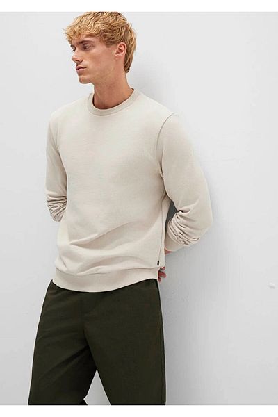 Mavi Crew Neck Beige Men's Sweatshirt M0S10457-35111