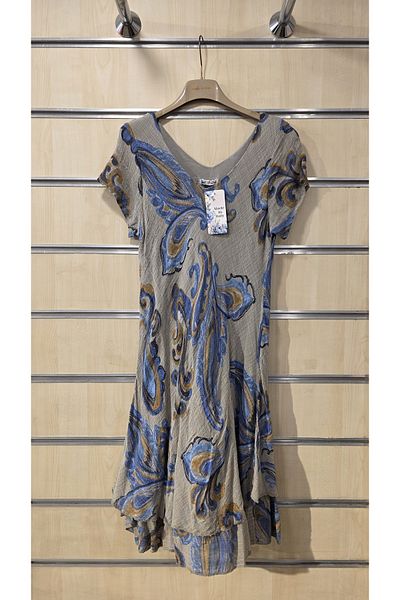 Park Moda Short Italian Dress Lop-Sided
