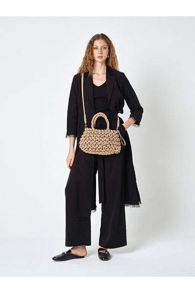 Pierre Cardin Pi̇erre Cardi̇n Women's Straw Shoulder Bag 05Pc25Y20283