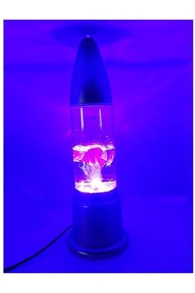 SUKILO Exclusive Multi-Color Rocket Aquarium with Fish – Light Changing Decoration for Home, Offic