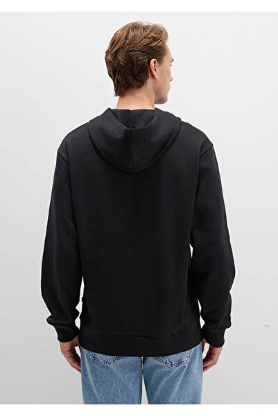 Mavi Loose Fit Hooded Black Men's Sweatshirt M0S10417-900