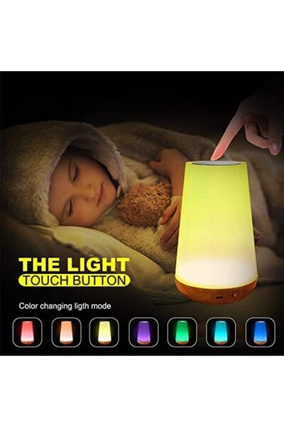SKY TOUCH SKY-TOUCH LED Bedside Lamp, Colorful Bedside Lamp, Rechargeable Dimmable Color Night Lamp with Touch