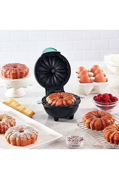 SUKILO Mini Bundt and Lava Cake Maker, 350W Electric Rotating Toaster