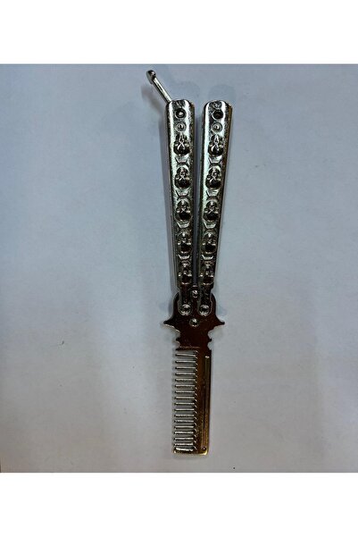 hitteknoloji Metal kelebek tarak çakı tarak metal gri renk kalşteli