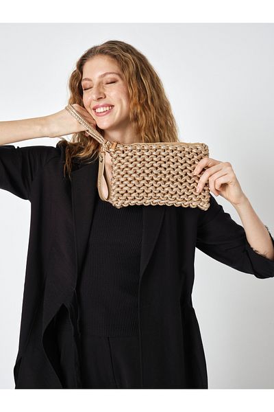 Pierre Cardin Pi̇erre Cardi̇n Women's Straw Hand Bag 05Pc25Y20176