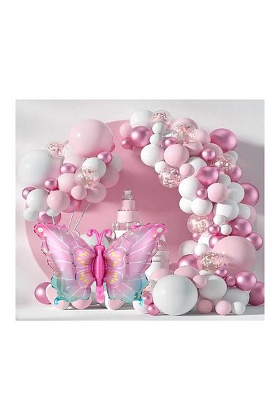 Ezgi Party Store Pink Butterfly Birthday Concept