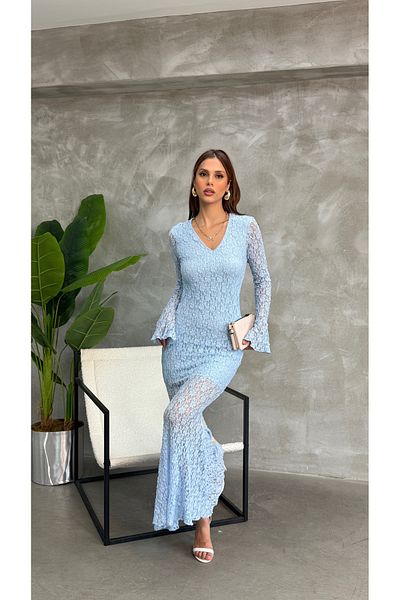 Fiori Rochie din dantelă cu decolteu în V