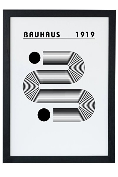 gxe.art Poster de pictură cu cadru negru Bauhaus 1919 V3