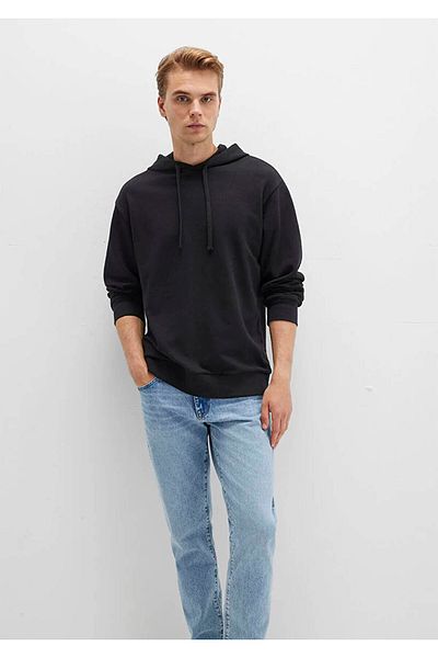 Mavi Loose Fit Hooded Black Men's Sweatshirt M0S10417-900