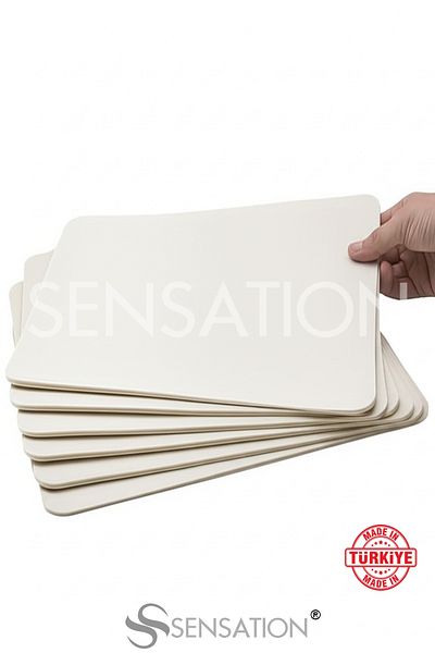 Sensation 6 Pieces of Gray Felt American Service Home Decor, Indoor Dining Accessory