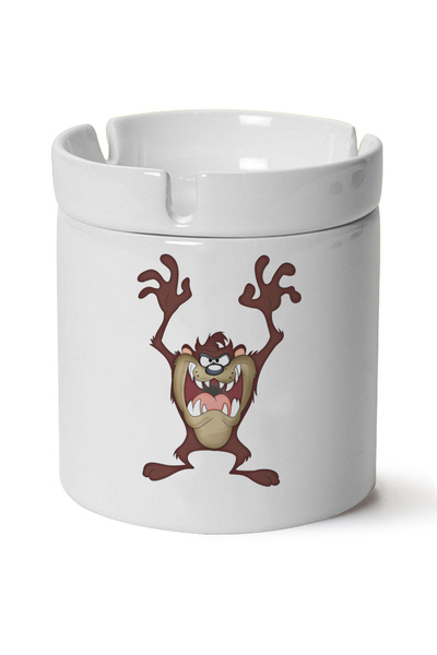 BİBANAPROMOSYON Τασμανικό Τέρας με τύπωμα Τασάκι από πορσελάνη που πλένεται σ...