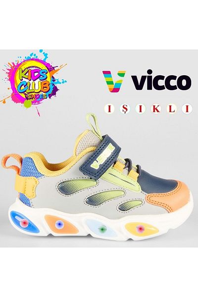 Vicco Lamb Lighted Orthopedic Children's Sports Shoes Gray