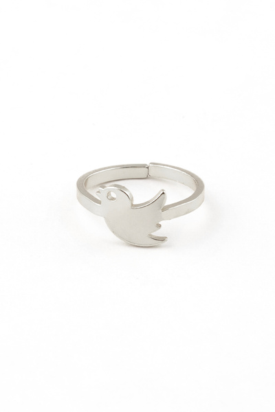 Sortie Aksesuar خاتم من الفولاذ المقاوم للصدأ قابل للتعديل مع شكل طائر