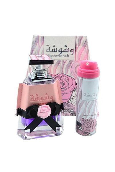 lattafa Set Lattafa, Washwashah, Women: Eau de Parfum 100 ml + Deodorant Spray 50 ml