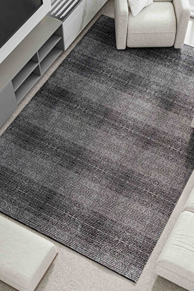 Serente Home Jüt Hasır Desenli Yıkanabilir Kaymaz Taban Şönil Sisal Antrasit ...