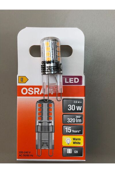 Osram 10 ADET G9 LED LAMBA 220V 2,6W=30W=320 LÜMEN 2700 KELVİN SARI 15,000 SA...