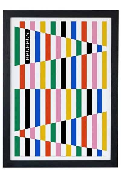 gxe.art Poster de pictură cu cadru negru Bauhaus Color V2