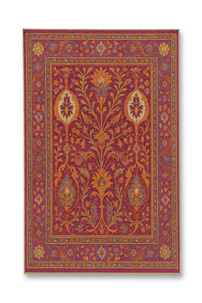 Rugs Modern Halı سجادة موسو الزخرفية ذات الطابع الأرجواني بنقوش زهور وقاعدة م...