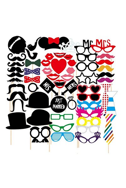 OEM Set of 60 Party Accessories, Photo Corner Props