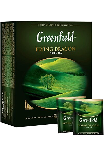 TEA اكياس شاي اخضر فلاينج دراجون من جرين فيلد، 100 قطعة