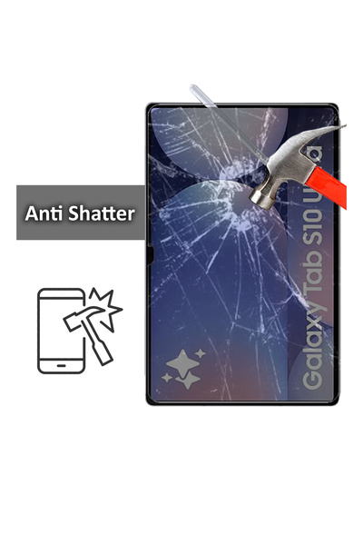 Generic عبوة من قطعتين من واقيات الشاشة الزجاجية المقواة الفاخرة لجهاز سامسونج جالاكسي تاب S10 ألترا