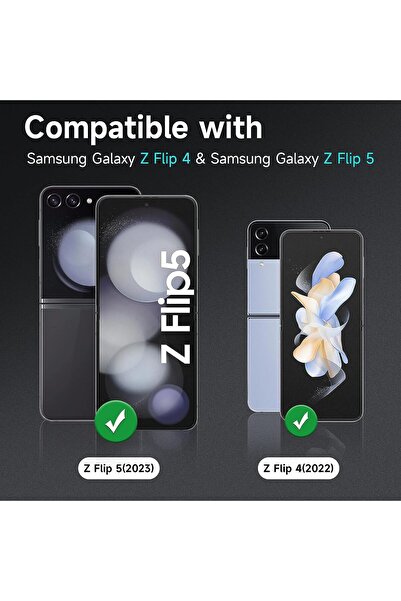 Generic Z Flip 5 2 Pcs Camera Lens Protector With 9H Tempered HD Camera Cover Anti Scratch Aluminum