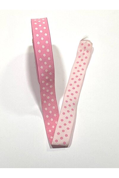 karantuhafiye شريط منسوج منقط على الوجهين / 10 متر / 20 ملم وردي