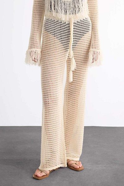 DeFacto New Season Flexible Waisted Crochet Beach Pants