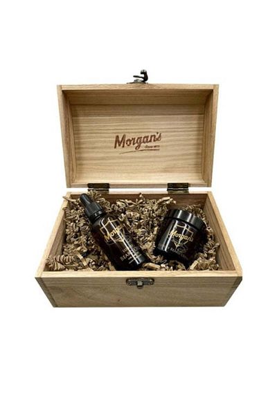 Morgan's Pomade Morgan's Wooden Luxury Beard Chest Beard Care Set