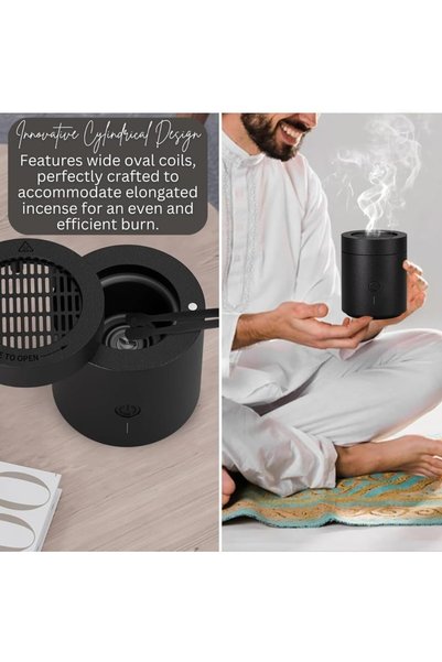 Generic Portable Bakhoor Burner – Electric Mabkhara Oud Diffuser for Home-Car-Office USB-Powered