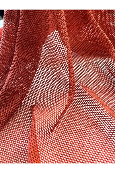 ELİTSEK File kumaş en 140 cm kiremit rengi 1 metre