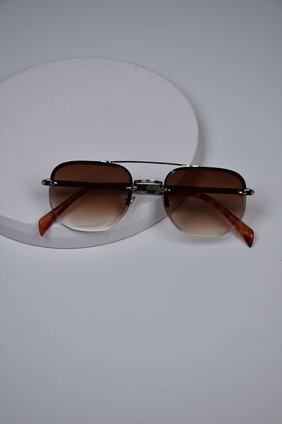 LOOKUP NEW Unisex Women Men Uv400 Protected Square Rimless Metal Glass Pilot Sunglasses