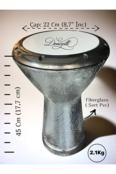 Donizetti Profesyonel Mısır Darbuka Siyah Fiberglass Gövde- Kılıf