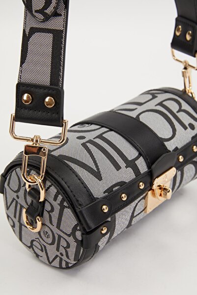 Levidor 930278 Cylinder Shaped Women's Shoulder Bag Black