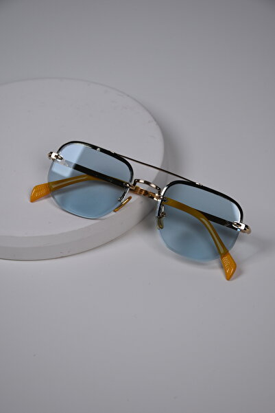 LOOKUP NEW Unisex Women Men Uv400 Protected Square Rimless Metal Glass Pilot Sunglasses