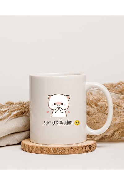 SERAMİK TOMRİSH SHOP - Seni Çok Özledim Yazılı- Sevimli Kupa – Duygusal Hediy...