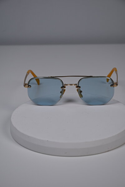 LOOKUP NEW Unisex Women Men Uv400 Protected Square Rimless Metal Glass Pilot Sunglasses