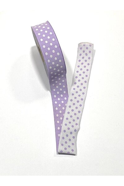 karantuhafiye شريط منسوج منقط على الوجهين / 10 متر / 25 ملم بنفسجي