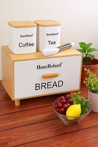 Generica Aisha bread box with storage jars