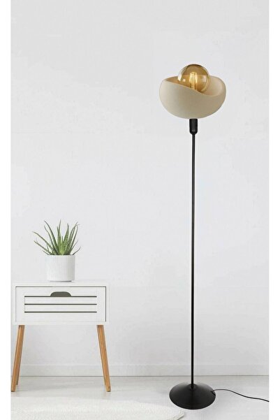 MODA35 Metal Ayaklı Beton Lambader Bohem E27 Siyah LA94