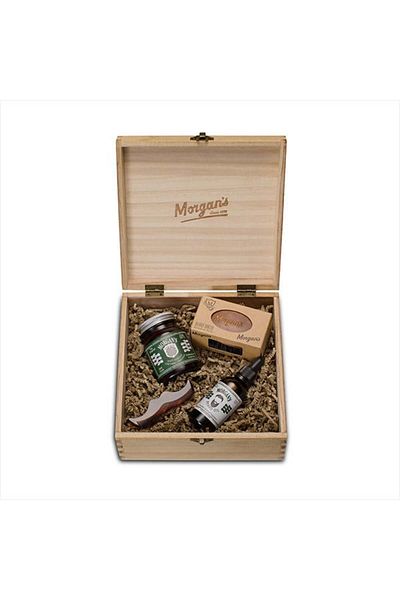Morgan's Pomade Set cadou Morgan's din lemn cu portocale braziliene