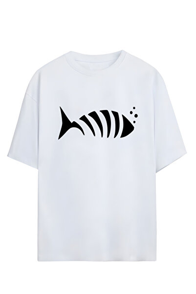 MAGORS سمكة - تي شيرت كبير الحجم