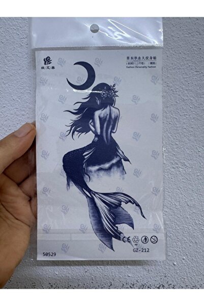 Arescollection 1 ay kalıcı 12 saat sonra kararan deniz kızı yarı kalıcı tattoo geçici dövme