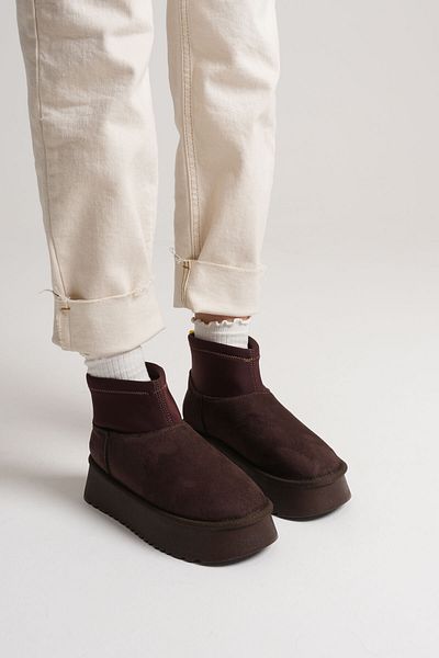 EMOYRA Nadia Women's Bitter Brown Winter Fur Lined Thick Sole Boots