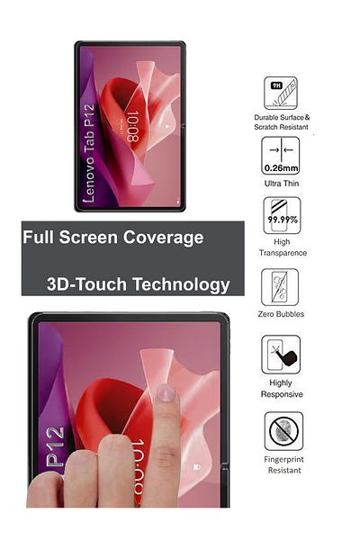 Generic واقي شاشة زجاجي فاخر لجهاز Lenovo Tab P12
